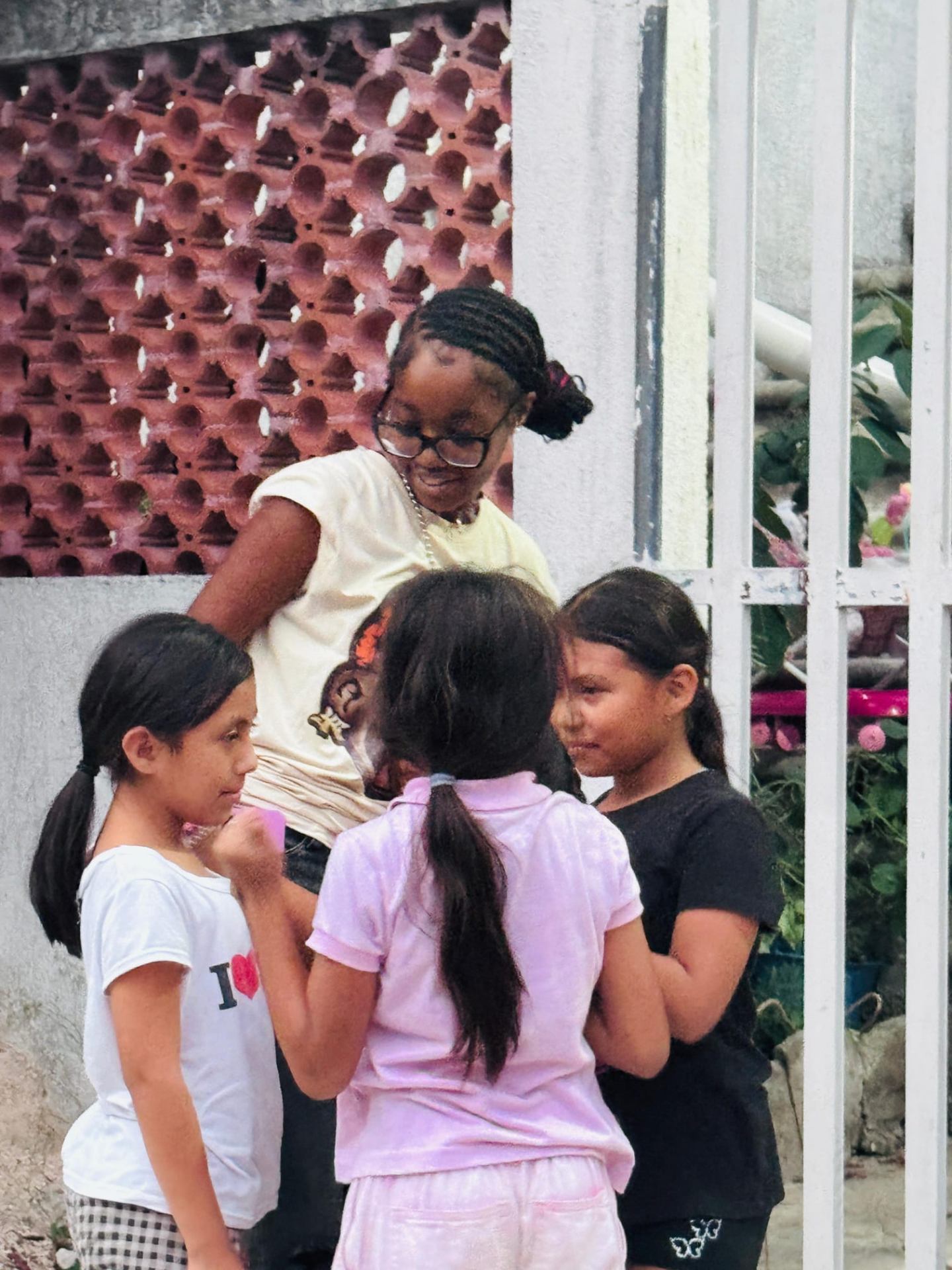 Girls together at a community day